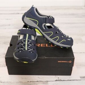 Merrell Boy's Hydro H2O Water Sandal Navy/Lime 7 (Big Kid) NEW IN BOX